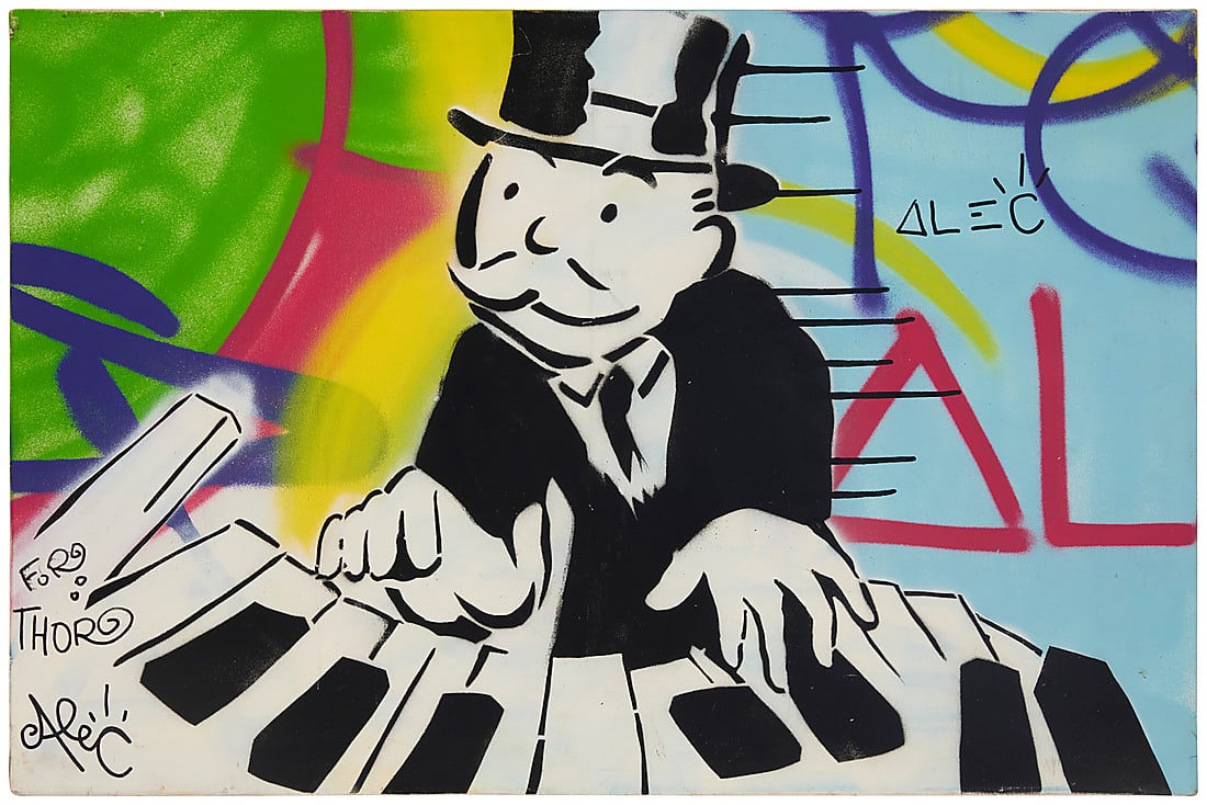 Alec Monopoly (b. 1986), Mr. Monopoly playing the piano, 2010 (1 of 5)