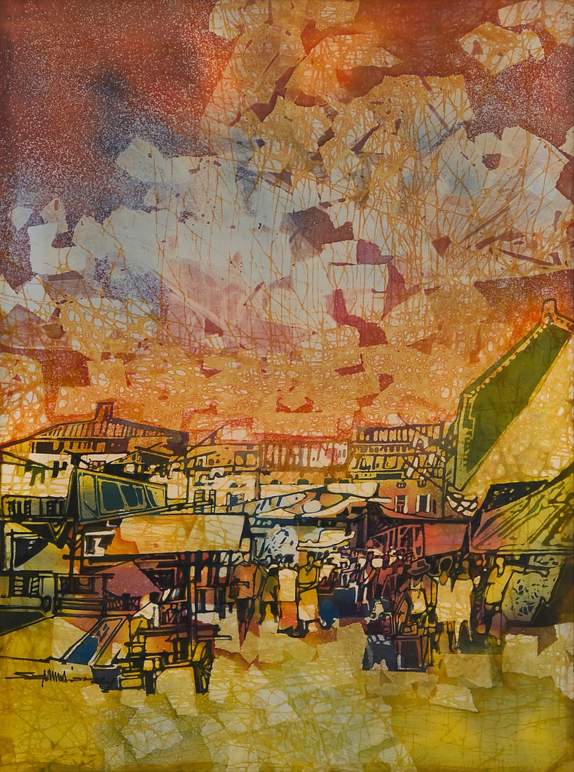 Seah Kim Joo (b. 1939), "Street Scene," 1971 (1 of 6)
