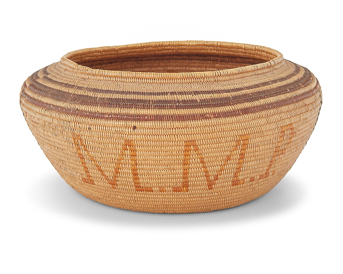A Panamint Shoshone polychrome basket (1 of 6)