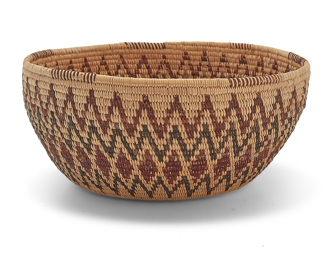 An Isabel Hanson Panamint Shoshone polychrome basket (1 of 6)