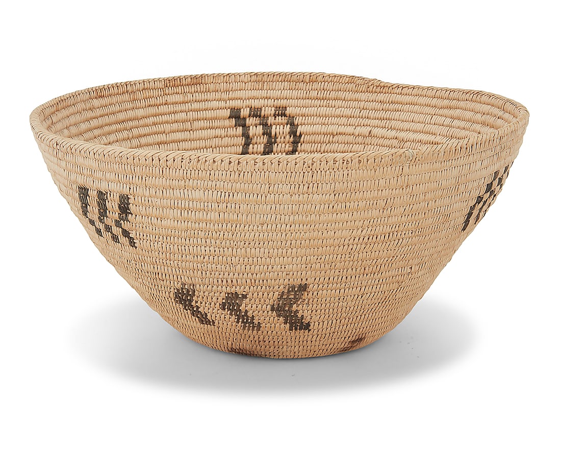 A Washoe polychrome basketry bowl (1 of 6)