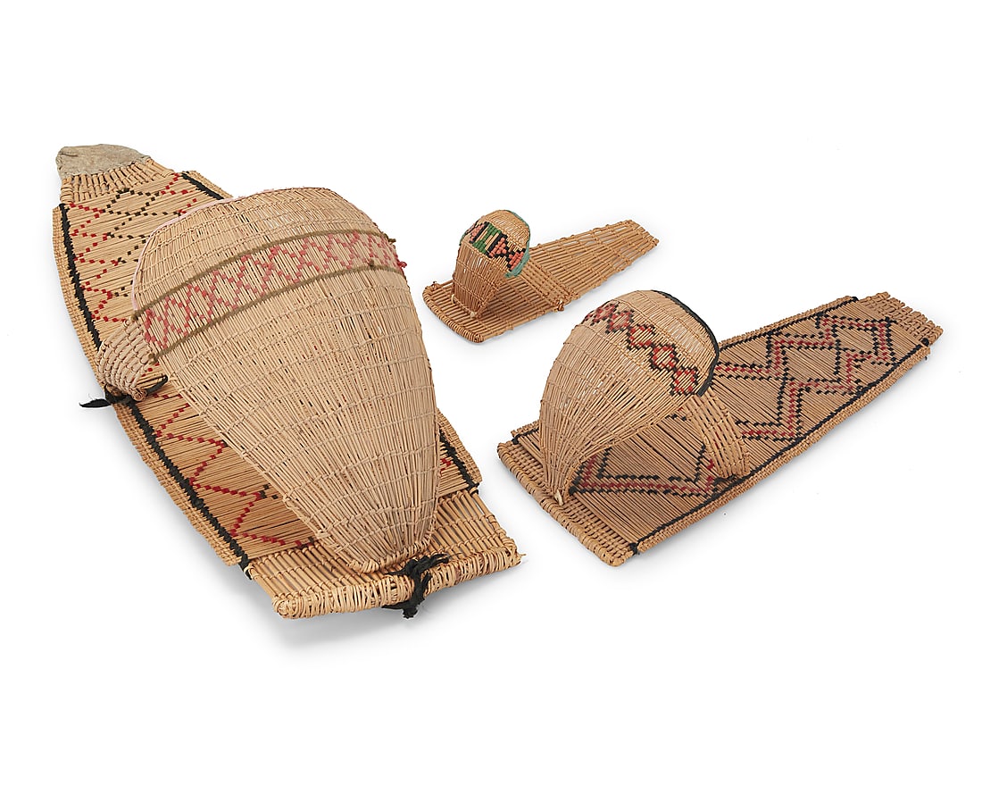 Three Paiute basketry cradleboards - 2