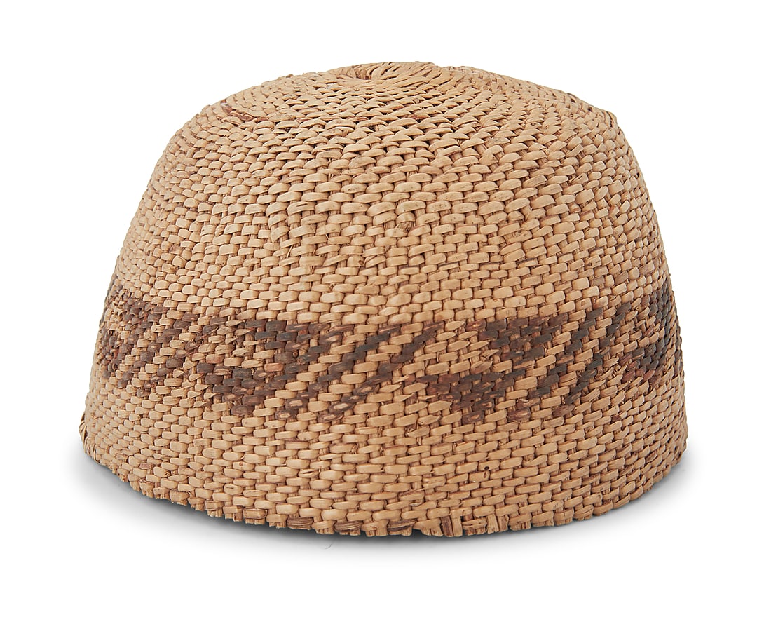 A Paiute basketry child's hat (1 of 6)