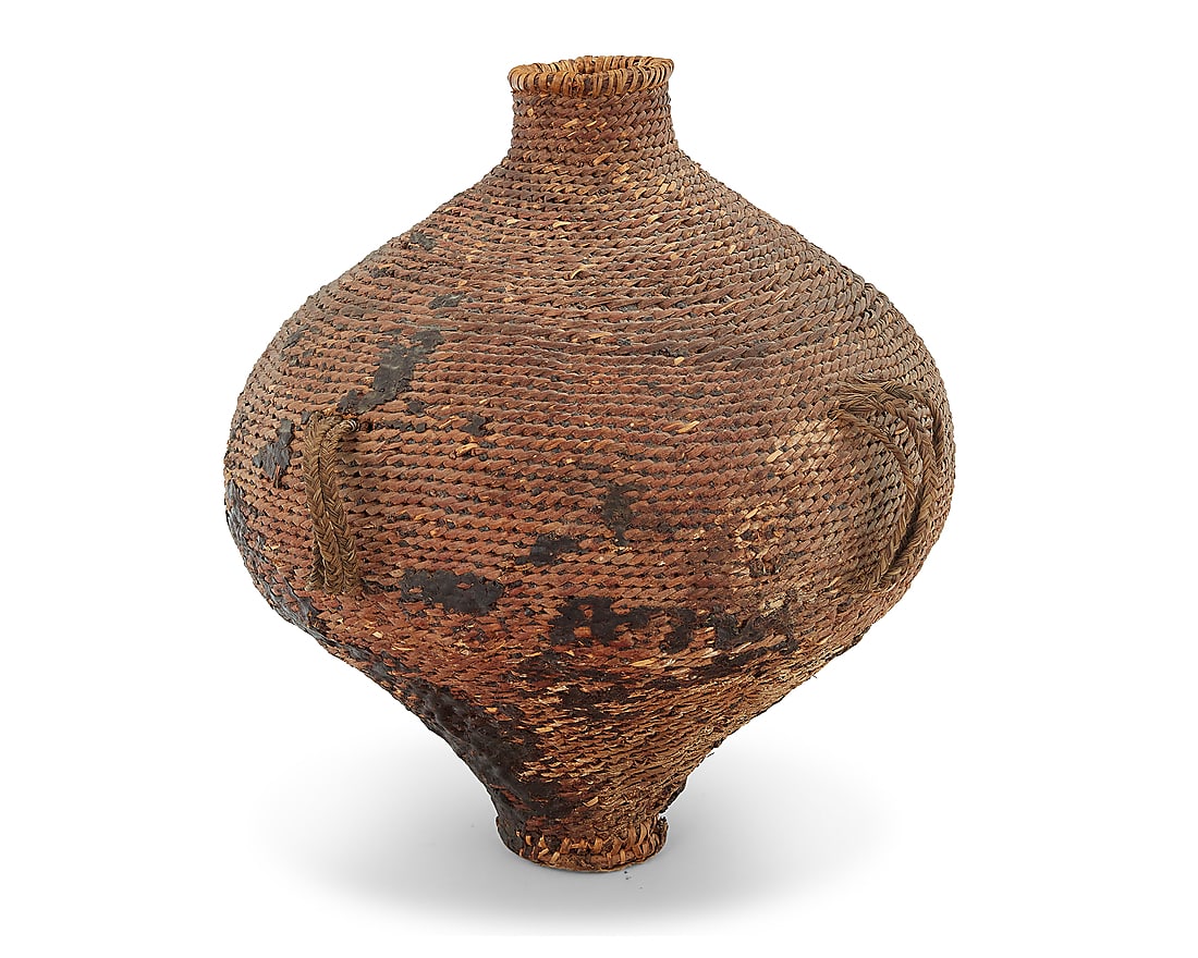 A Paiute basketry water vessel (1 of 5)