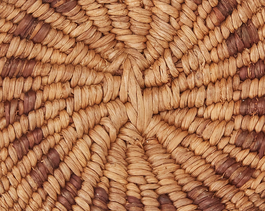 A Klamath polychrome basketry hat - 5
