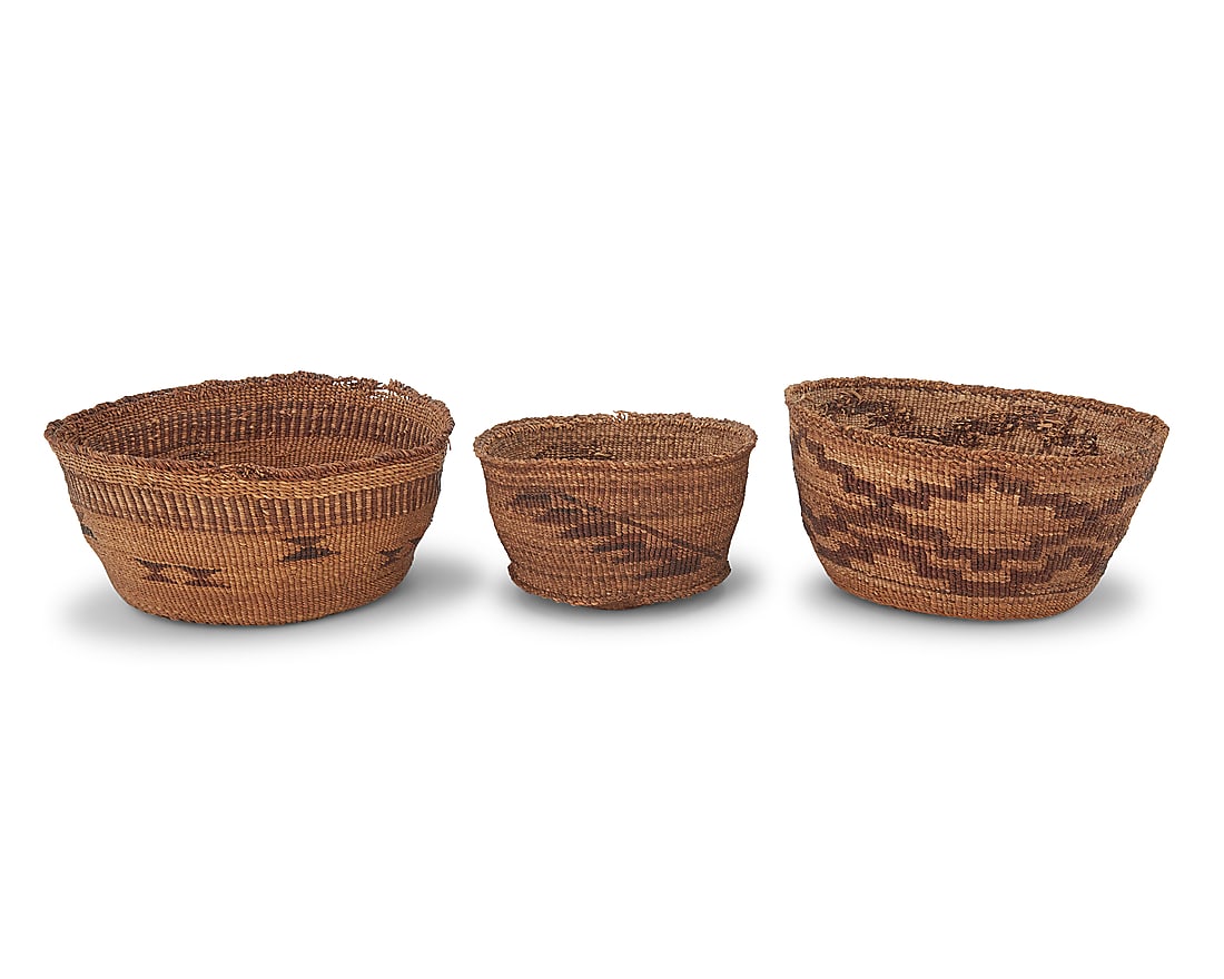 Three Klamath baskets - 2
