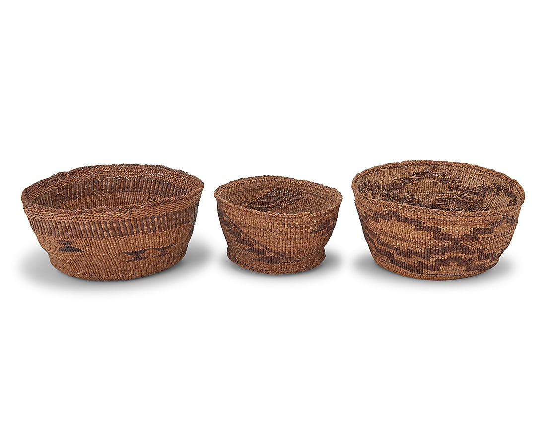 Three Klamath baskets - 3