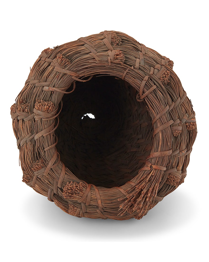 Two Native American pine needle storage baskets - 5
