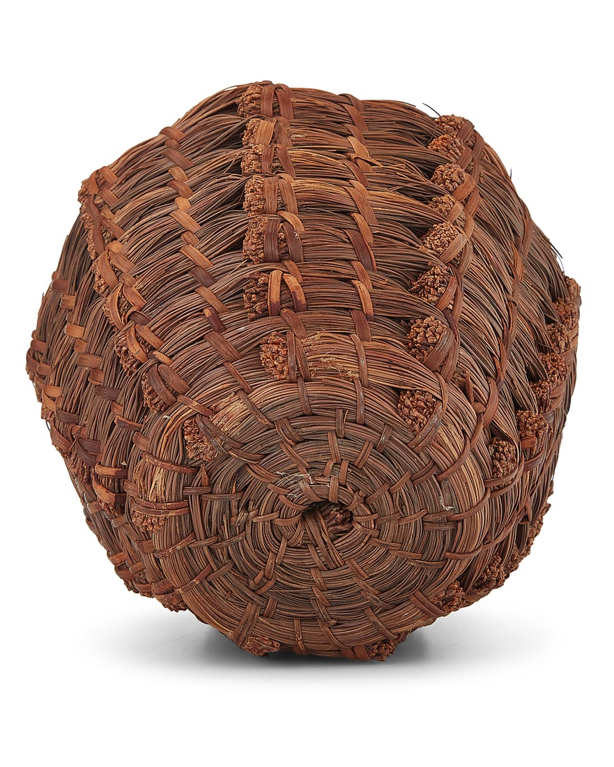 Two Native American pine needle storage baskets - 6