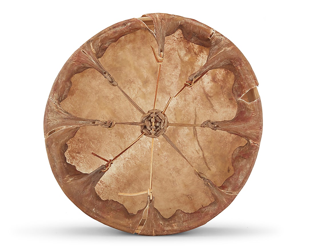 A Native American hide drum - 4
