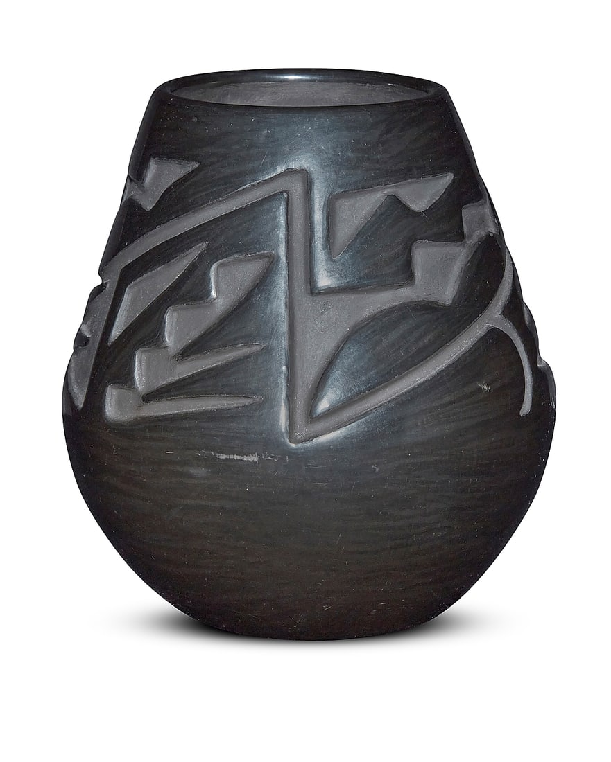 Helen Shupla (1928-1985, Santa Clara Pueblo), A blackware pottery jar, mid/late 20th century (1 of 5)