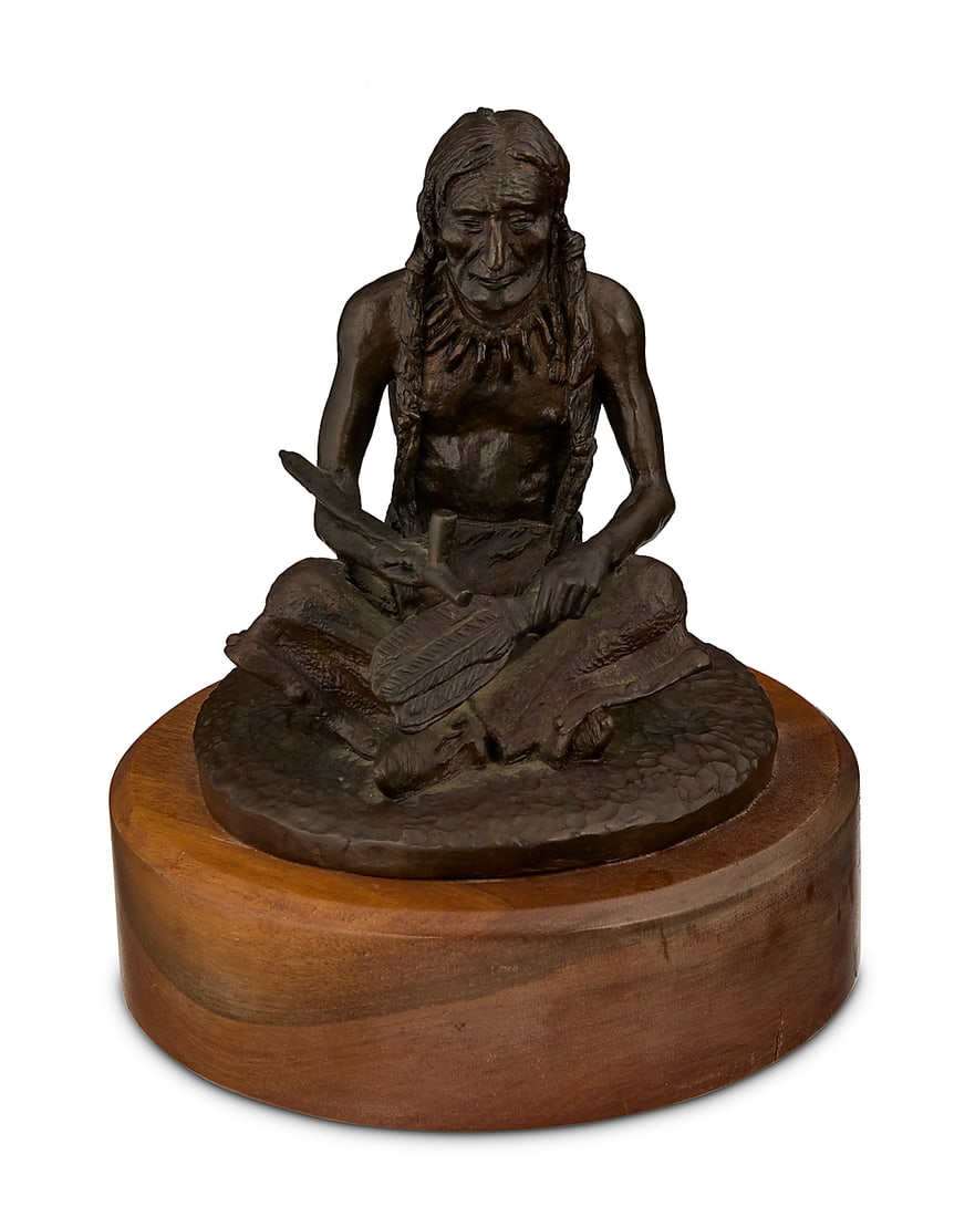 George Dabich (1922-2013), Seated Native American with peace pipe, 1965 (1 of 6)
