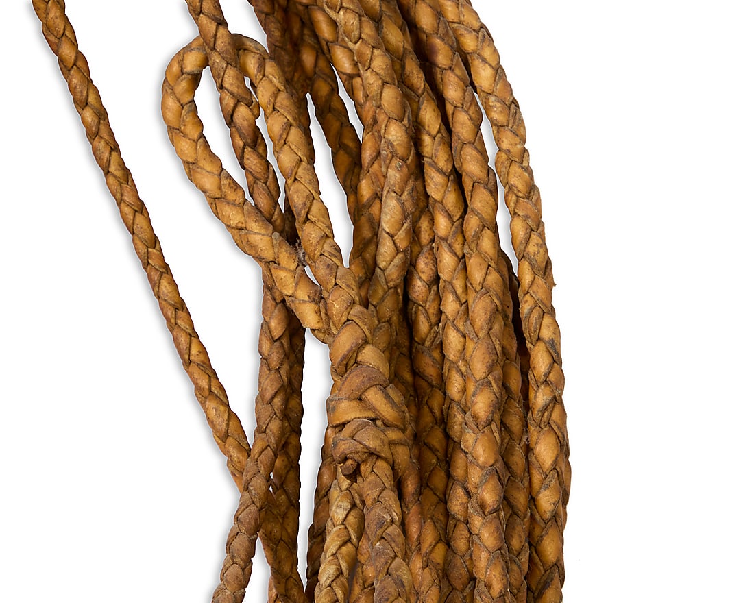Two braided rawhide riatas - 2