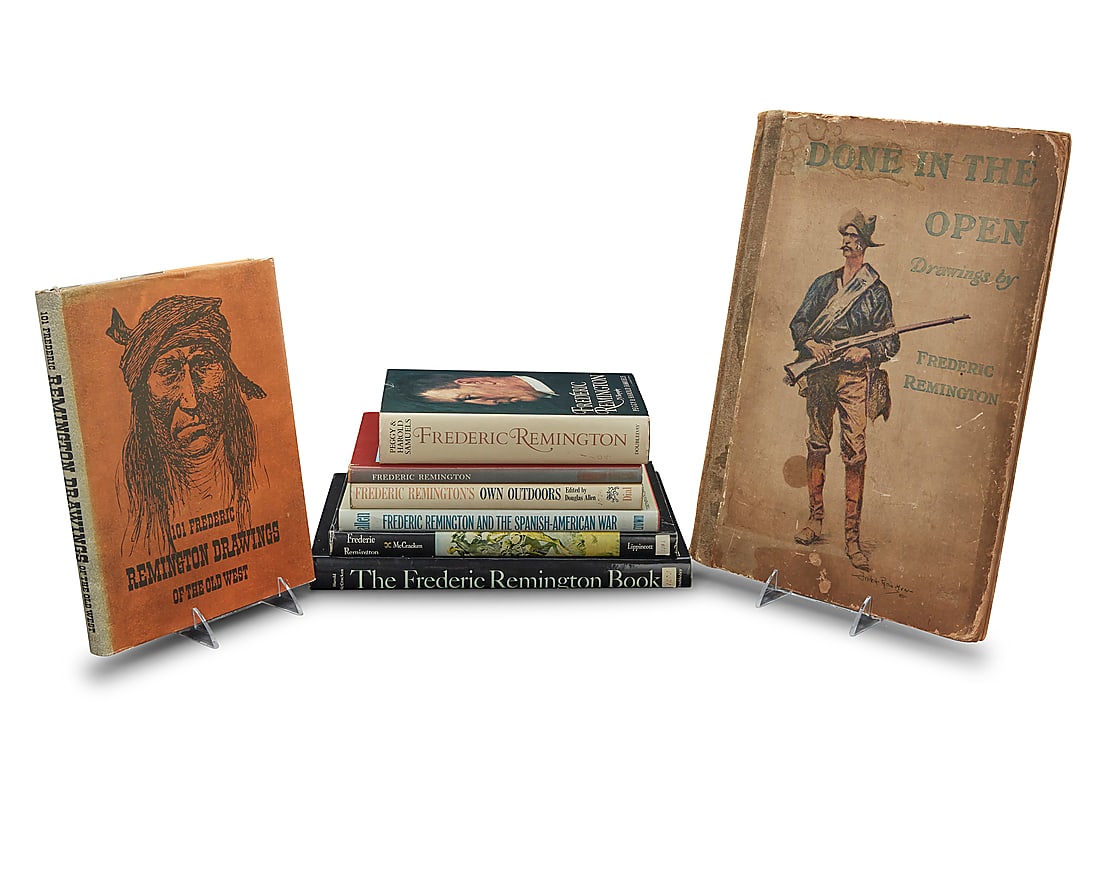 A group of eight hardcover books on Frederic Remington (1 of 2)