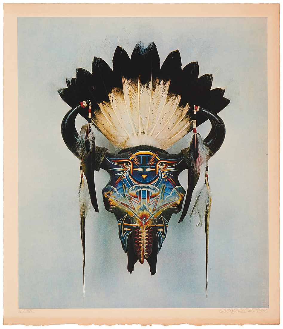 Boyd Elder (1944-2018), "American Dream I," 1975: Boyd Elder (1944-2018) "American Dream I," 1975 Offset lithograph in colors on Arches paper Artist's proof 20, aside from the edition of 100 Signed, dated, and inscribed "A.P. XX" in pencil in the