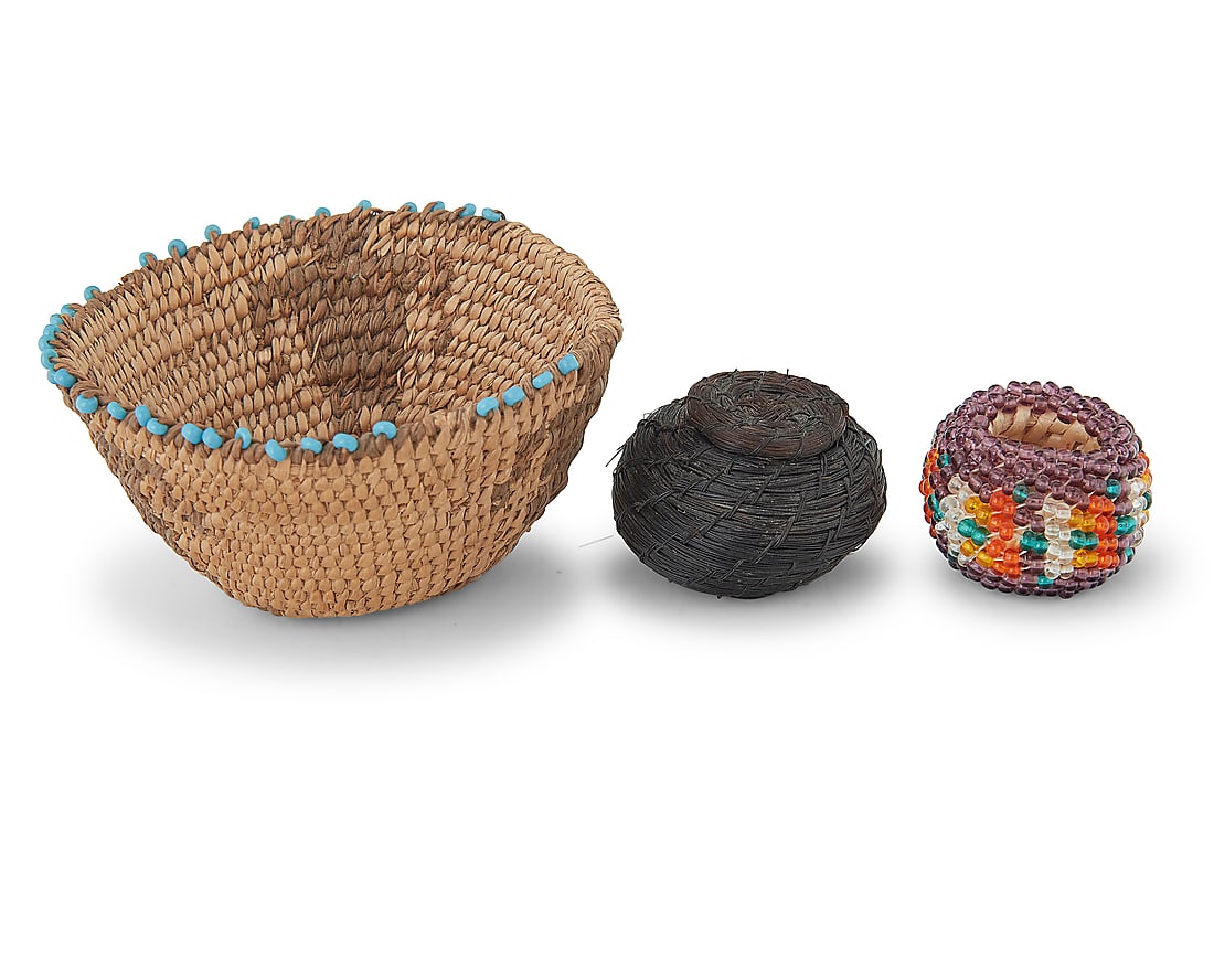 Three miniature Western baskets - 2