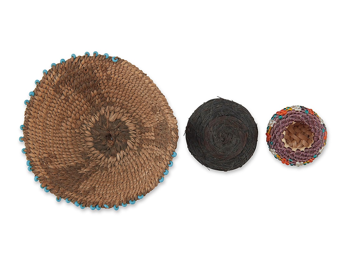 Three miniature Western baskets - 3