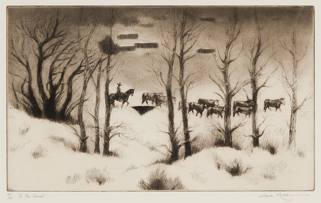 Gene Kloss (1903-1996), "To the Corral," 1976 (1 of 6)
