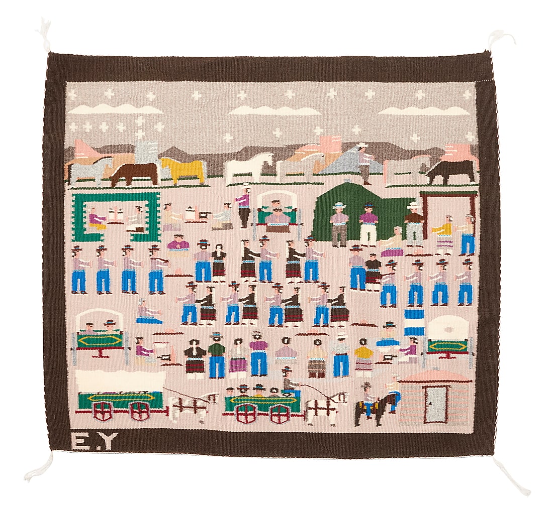 An Elizabeth Yazzie Navajo pictorial textile (1 of 4)