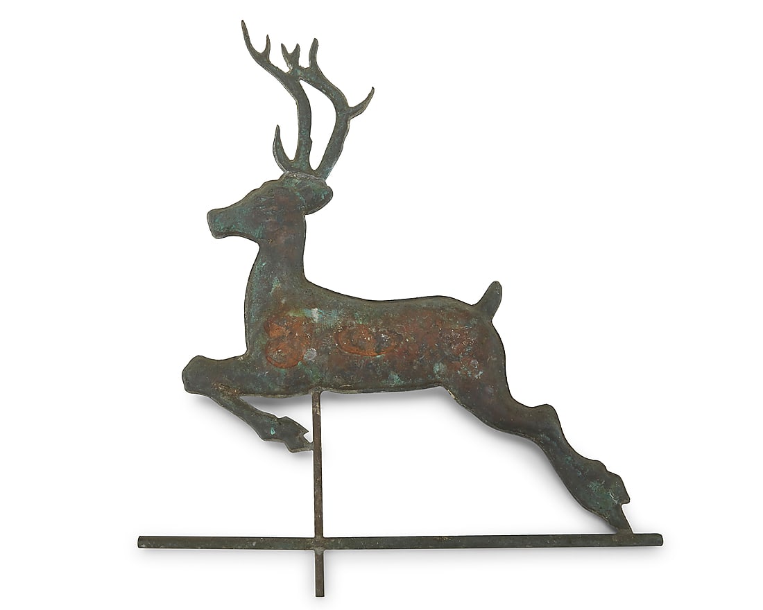 A Whitehall copper deer weathervane (1 of 2)