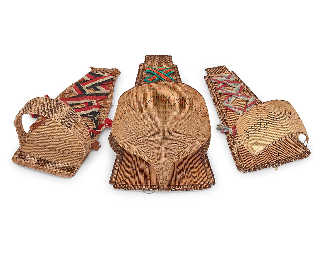 Three Mono basketry cradleboards - 3