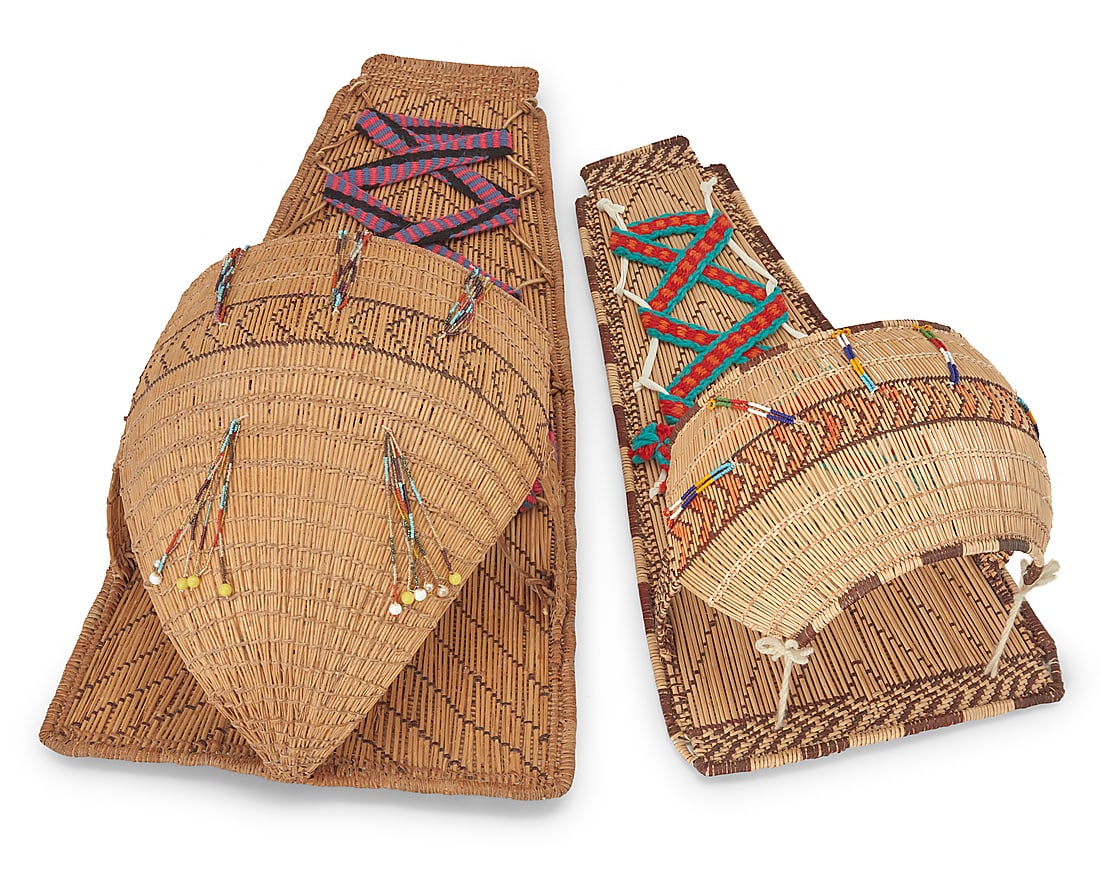 Two Mono basketry cradleboards - 3