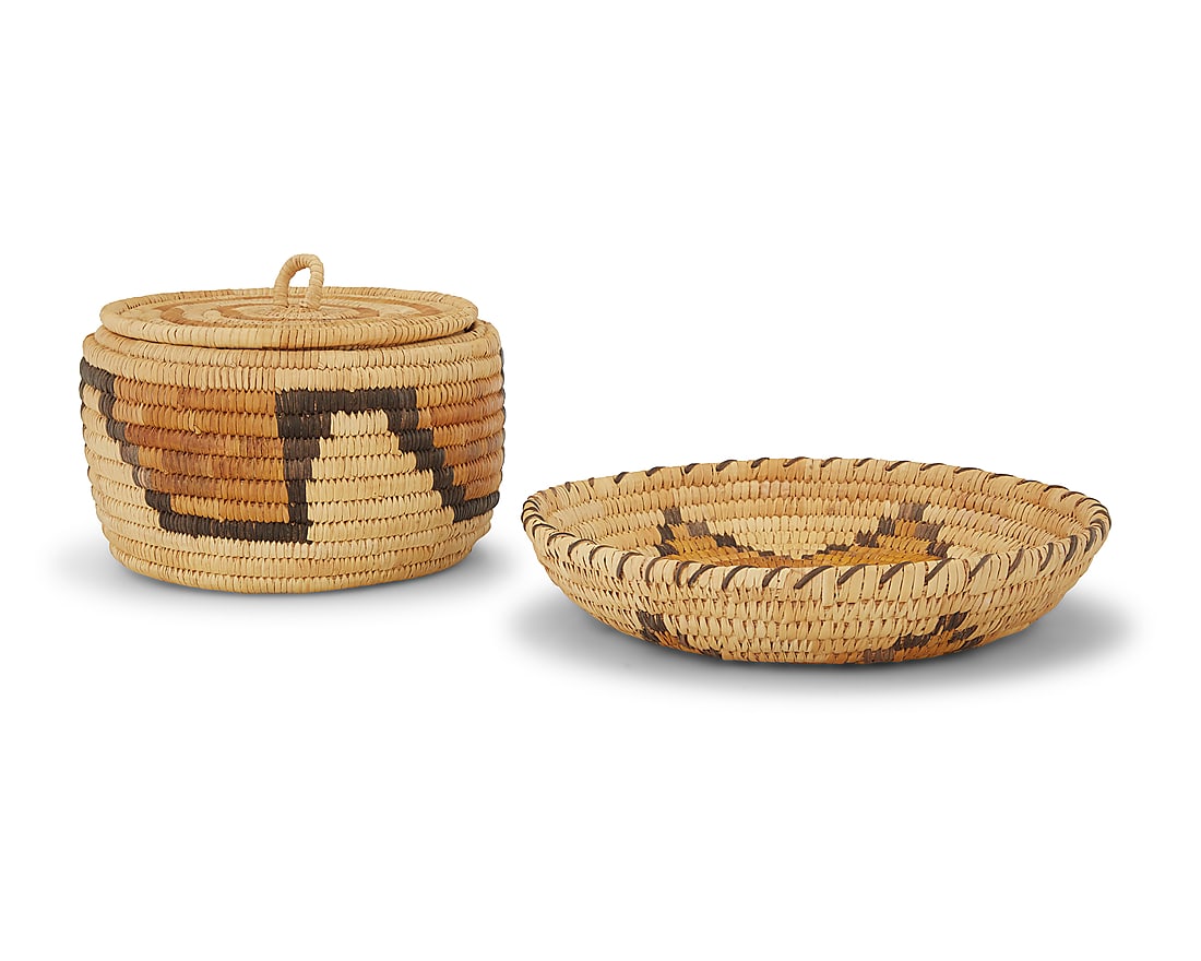 Two Papago polychrome basketry vessels (1 of 5)