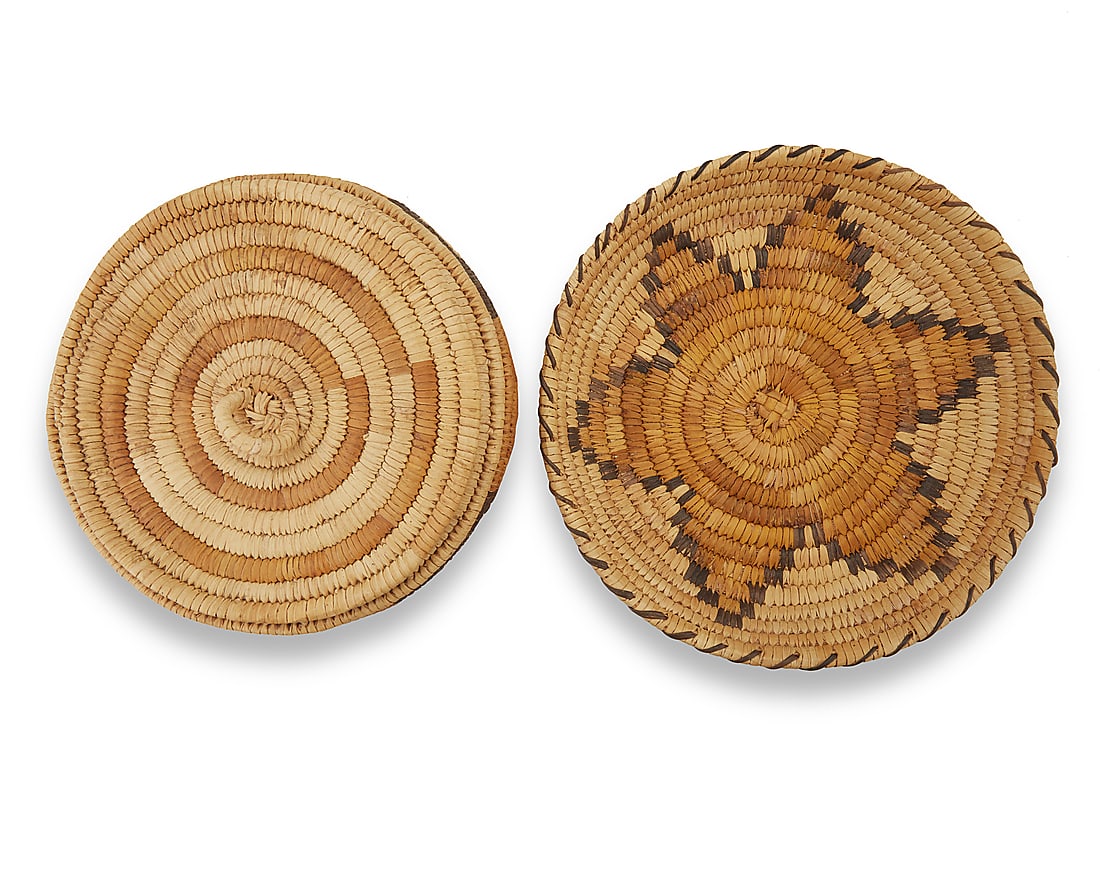 Two Papago polychrome basketry vessels - 3