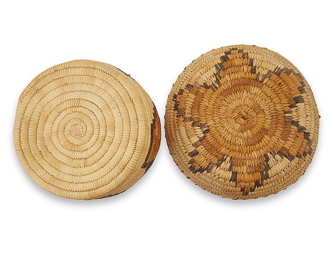 Two Papago polychrome basketry vessels - 4