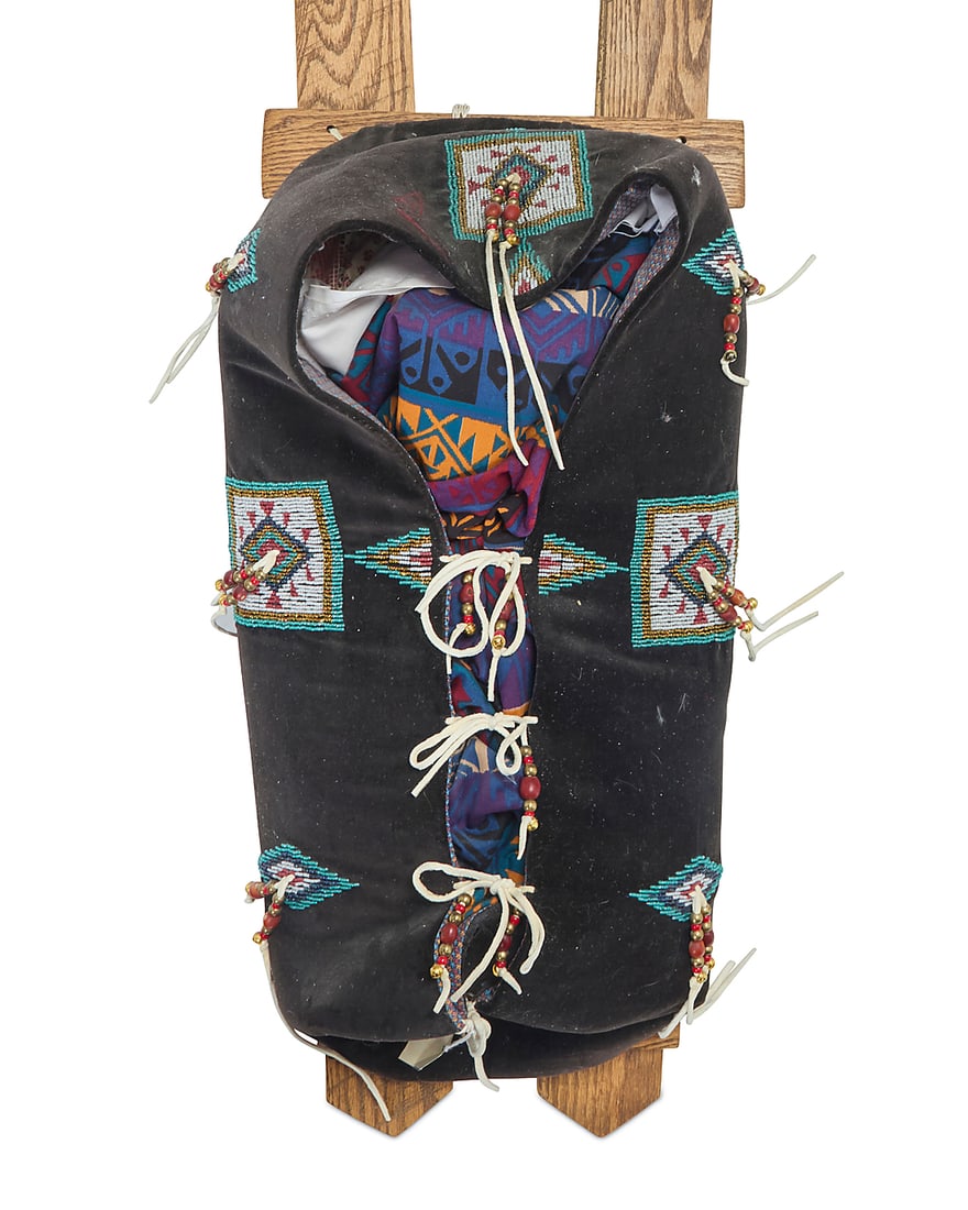 A Plains style beaded cradle - 5