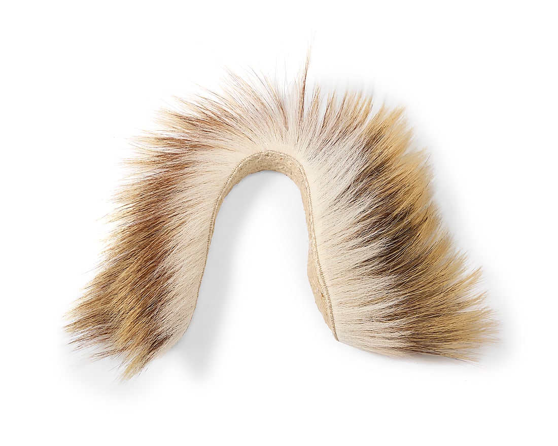 A Plains porcupine hair roach: A Plains porcupine hair roach Late 20th/early 21st century Woven to a braided rope base 17" L