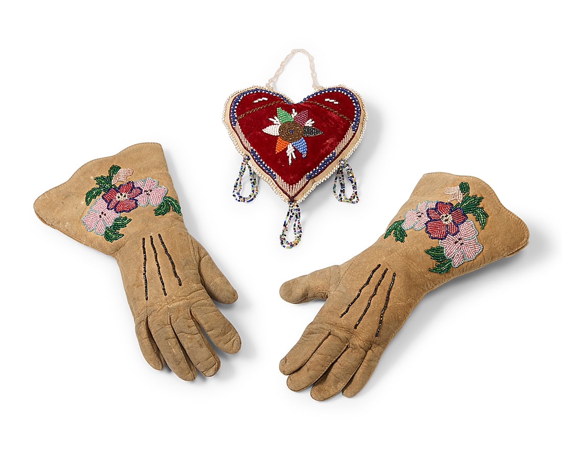 A pair of Northeast beaded hide gloves and whimsy (1 of 2)