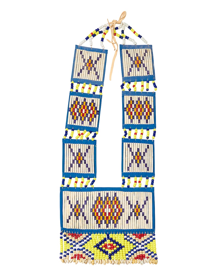 Bernadine & Walter Ten Fingers (1951-2025 & 1950-2012, Sioux), A beaded and quilled women's (1 of 2)