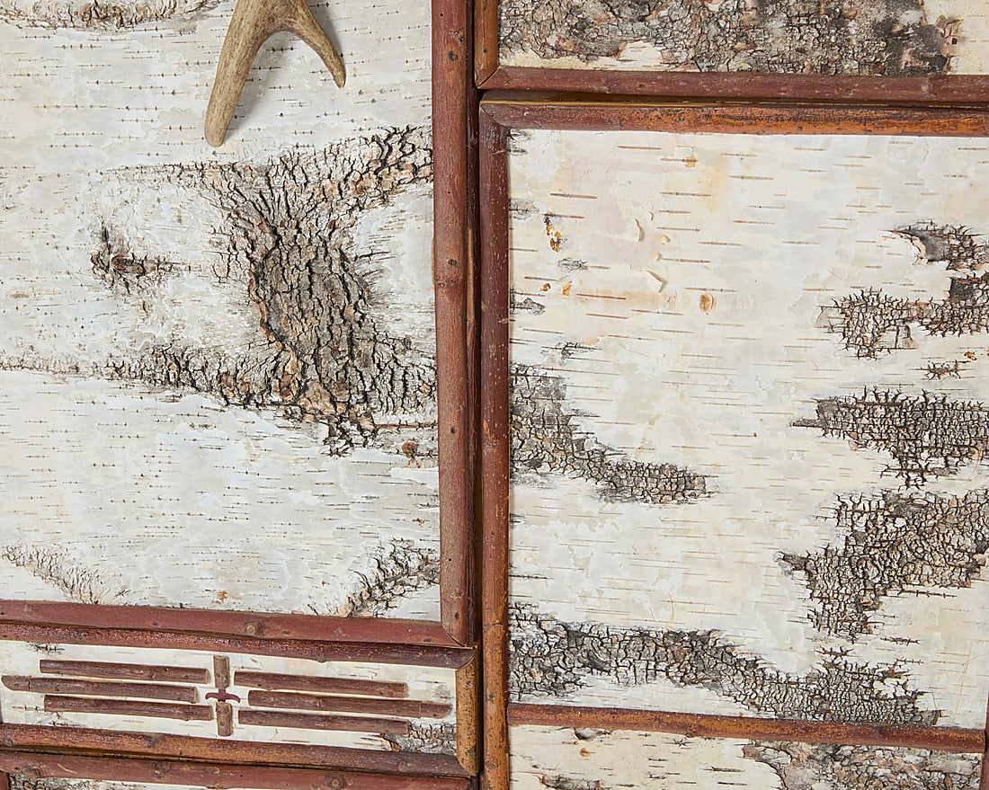 A rustic birch bark cabinet - 3