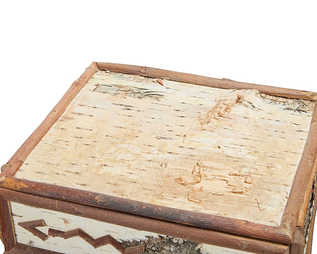 A rustic birch bark cabinet - 6
