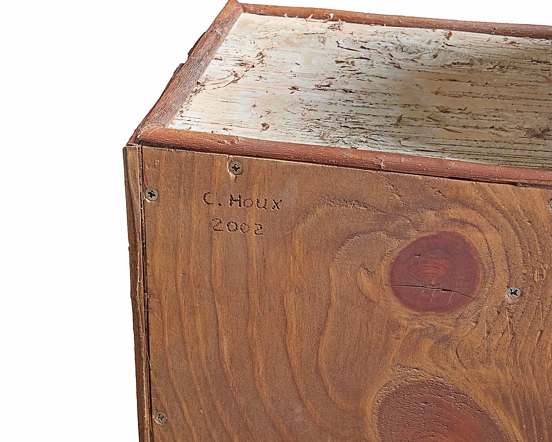 A rustic birch bark cabinet - 9