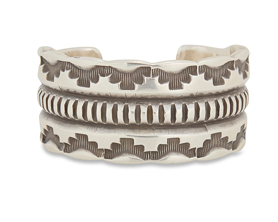 An Emerson Bill Navajo sterling silver cuff bracelet (1 of 2)