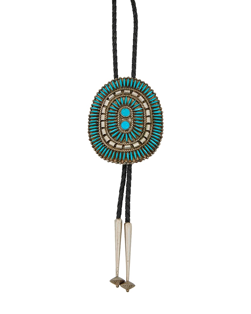A Zuni Pueblo style needlepoint bolo tie (1 of 2)