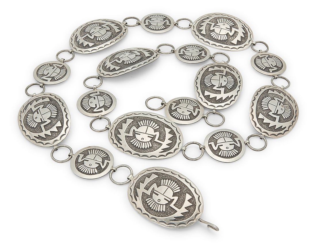 A Gibson Gene Navajo sterling silver link concho belt (1 of 6)