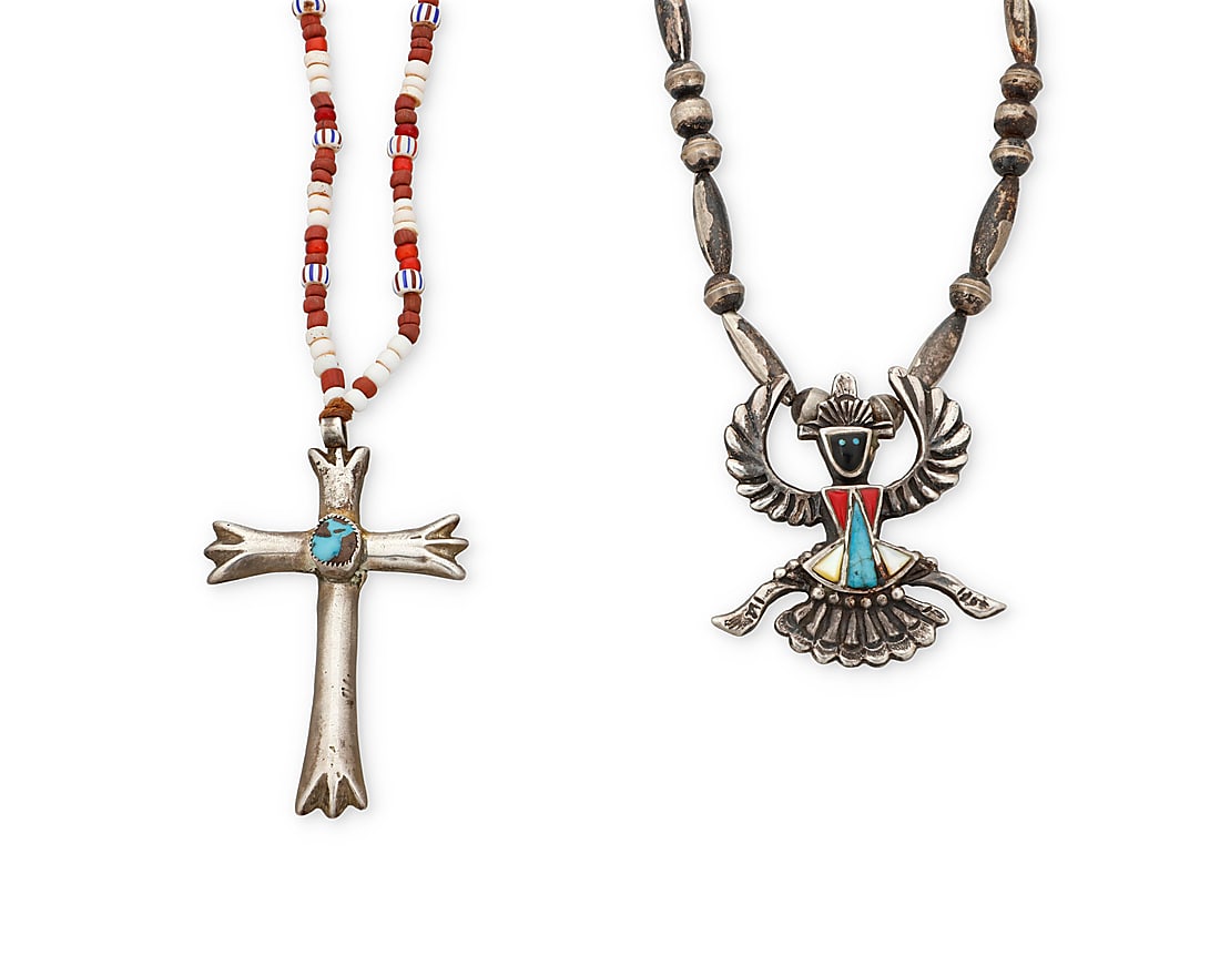 Two Southwest style sterling silver necklaces (1 of 3)