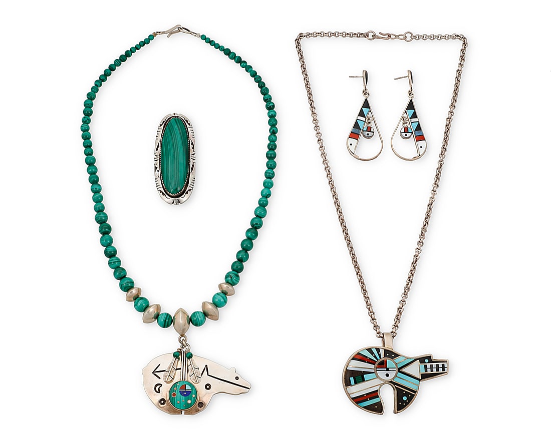 A group of Southwest silver jewelry (1 of 2)