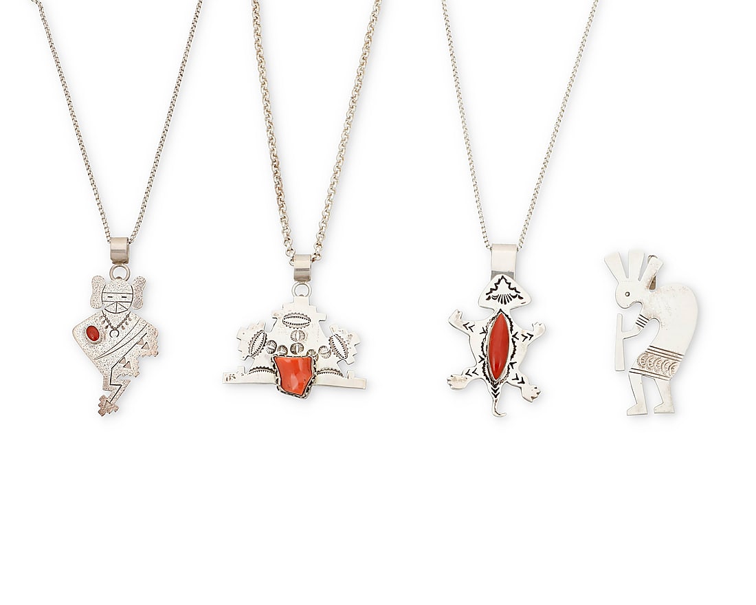 A group of Navajo sterling silver pictorial pendants (1 of 2)