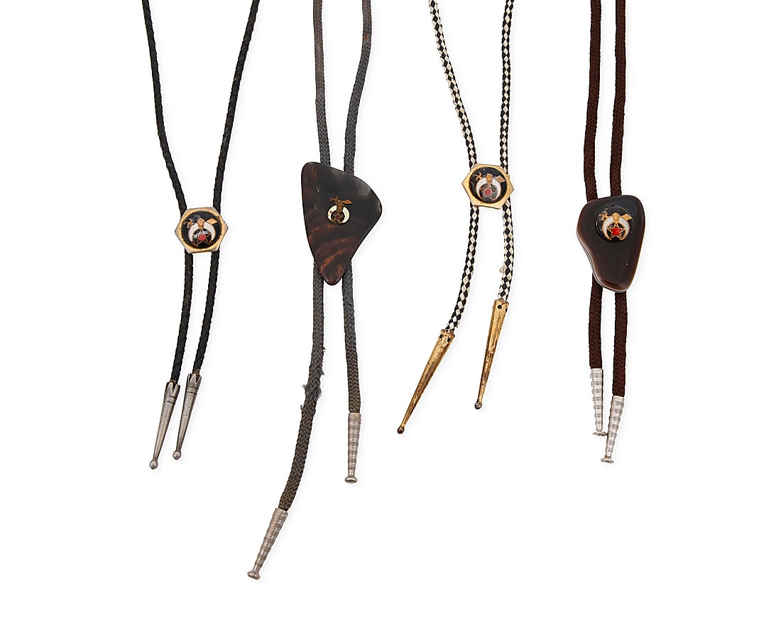 A group of Masonic Western style bolo ties (1 of 2)