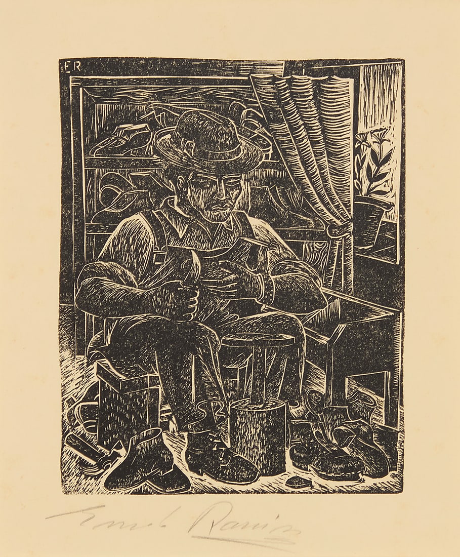 Everardo Ramirez (1906-1992, Mexican), Untitled, plate 10 from "Vida en mi barriada," 1948: Everardo Ramirez (1906-1992, Mexican) Untitled, plate 10 from "Vida en mi barriada," 1948 Linocut on wove paper From the edition of 48 Signed and inscribed "10," in pencil, in the lower margin: