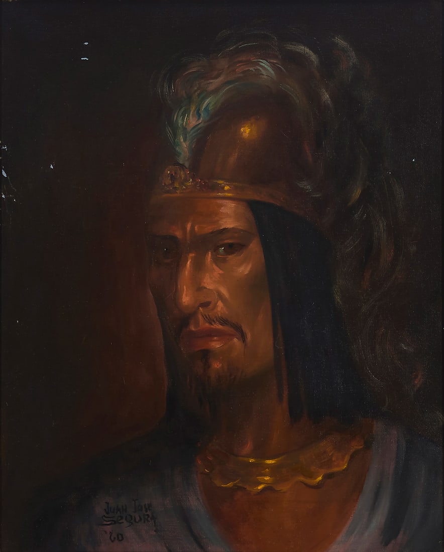 Juan Jose Segura (1901-1964, Mexican), "El ultimo Emperador Azteca," 1960 (1 of 7)