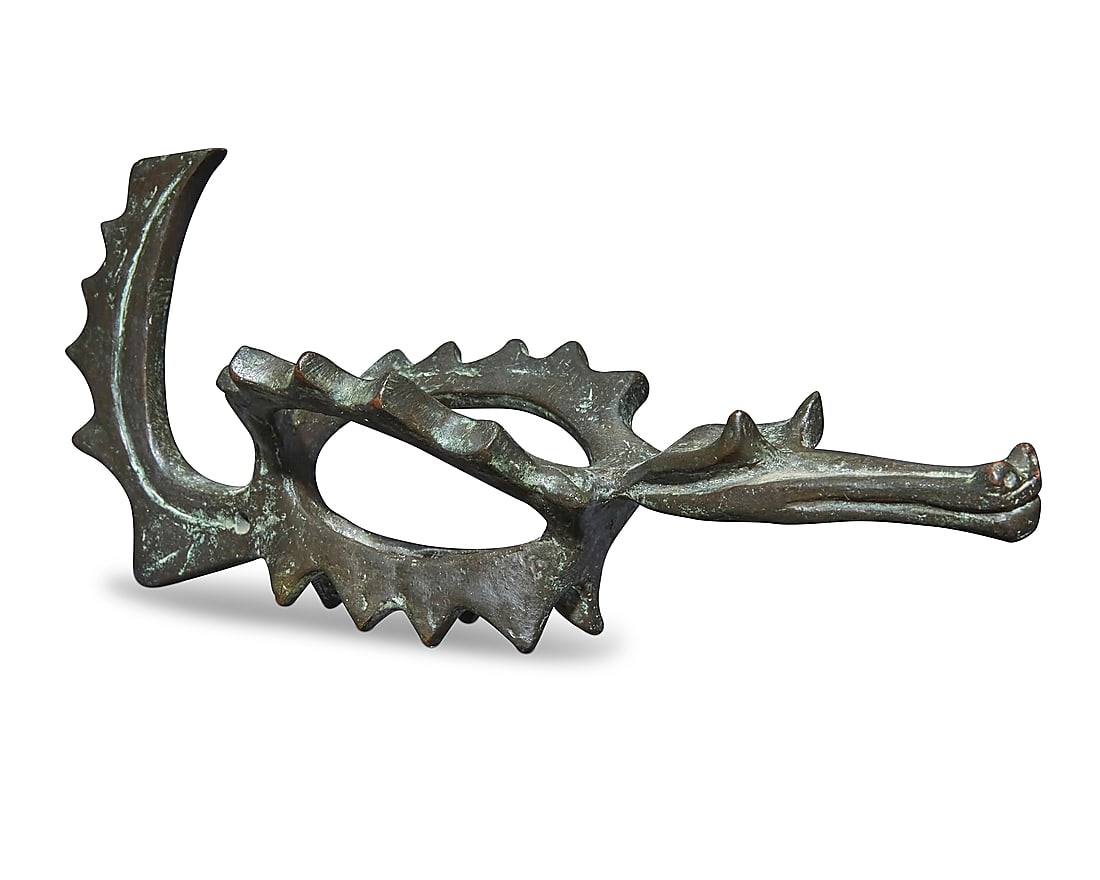 Francisco Toledo (1940-2019, Mexican), "Cayman," 1974: Francisco Toledo (1940-2019, Mexican) "Cayman," 1974 Patinated bronze Edition: IV/VII Signed and numbered at the underside of the head: Toledo 3.625" H x 7.5" W x 2.5" D Provenance: The Mar
