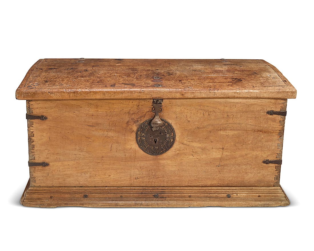 A Spanish Colonial iron-clad wood chest (1 of 11)