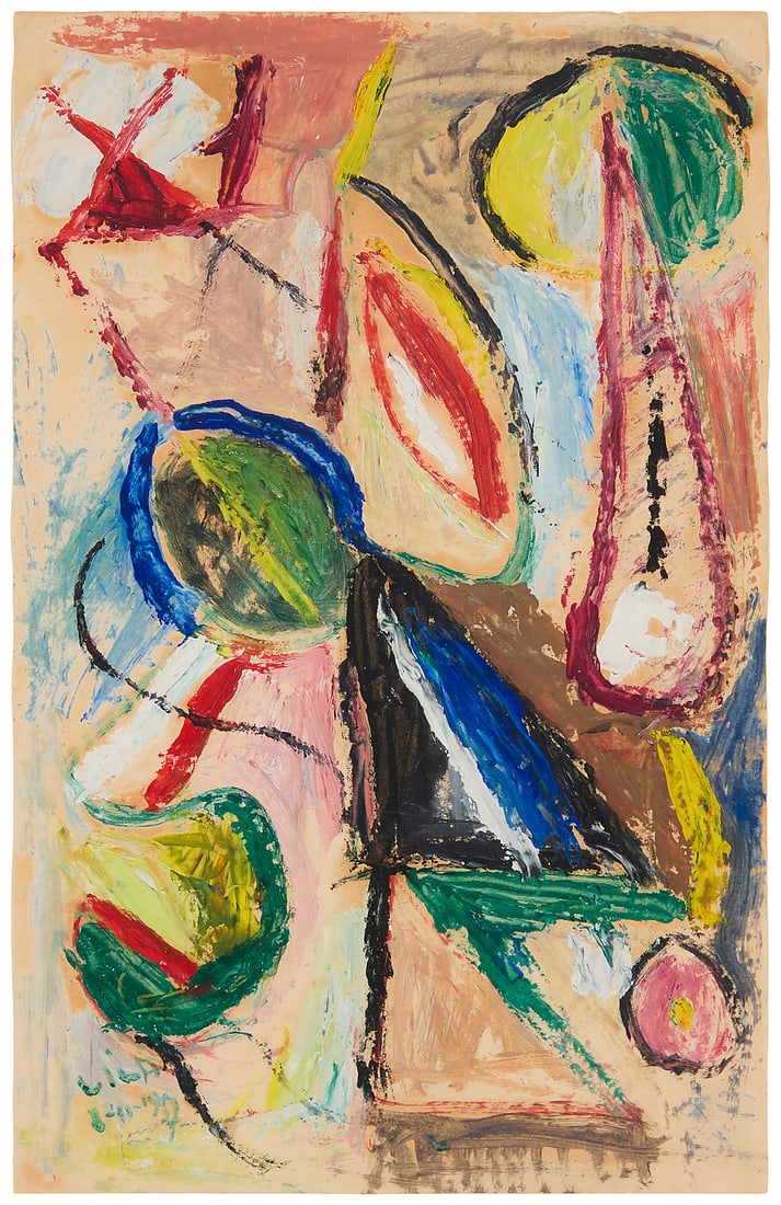 Esteban Lisa (1895-1983, Spanish/Argentinian), Abstract, 1957 (1 of 5)
