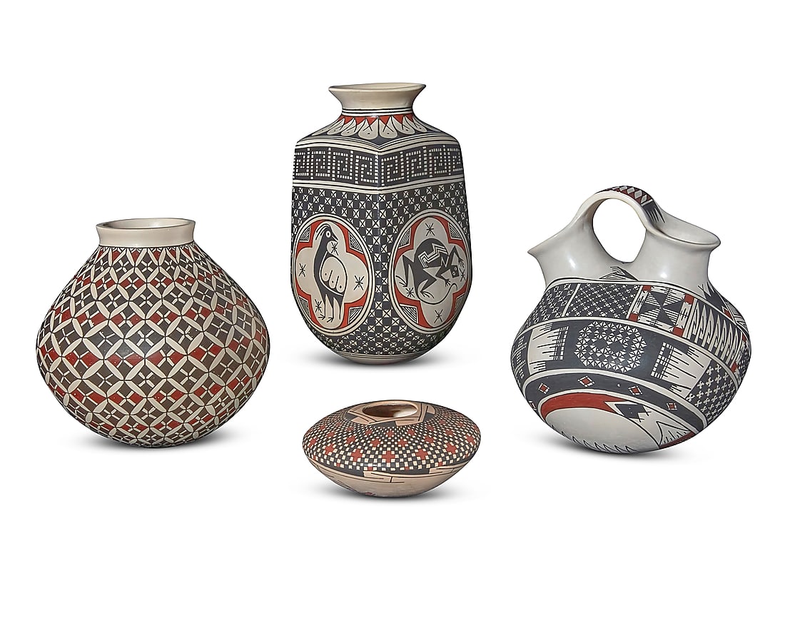 Four Mata Ortiz polychrome pottery jars (1 of 14)