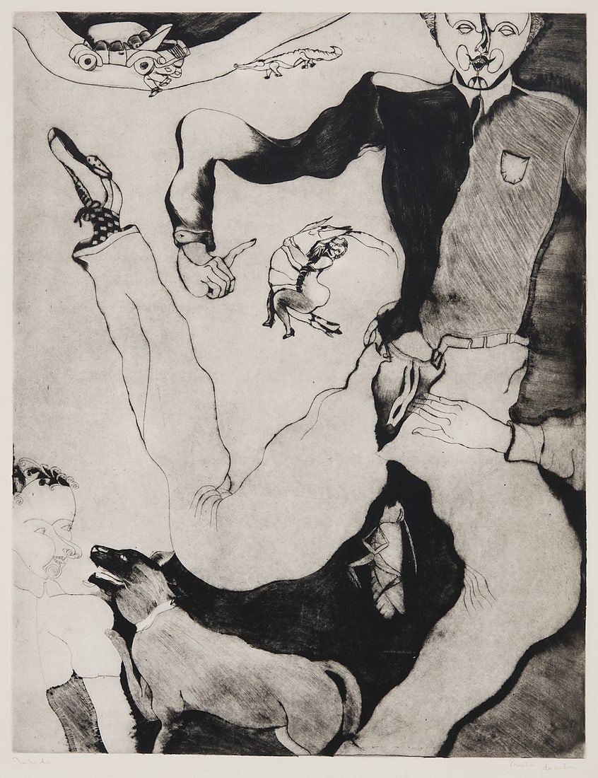 Francisco Toledo (1940-2019, Mexican), "Auto Accident," circa 1968-71 (1 of 7)